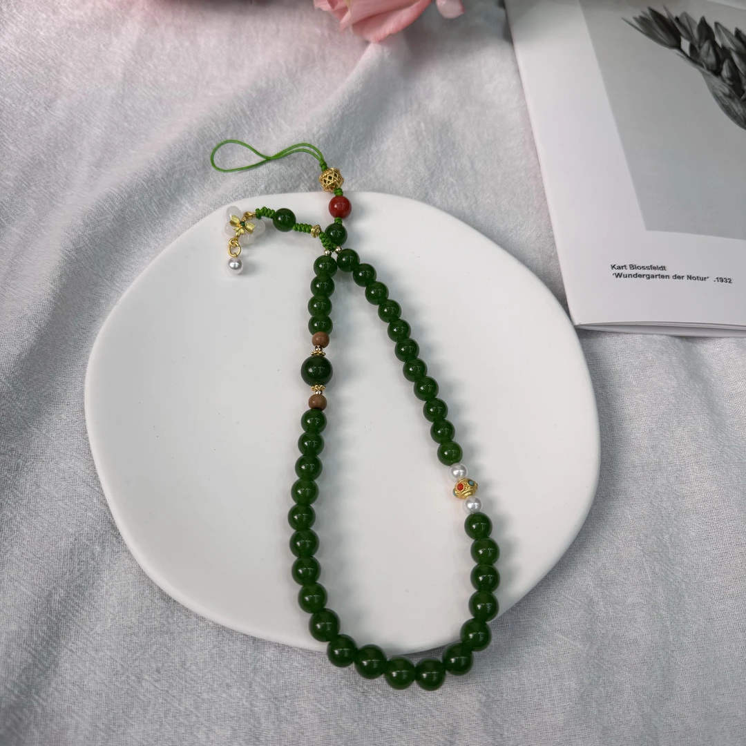 高定珠宝碧玉手机链HF878S068