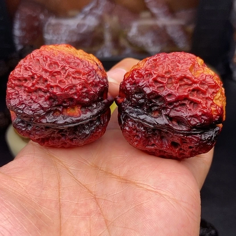 【闪购商品】文玩核桃把件41尺七彩饕餮金蟾