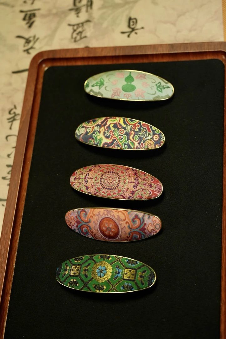 【古玺】（点进去选）（不支持退，可换款）非遗宋锦发夹纯手工