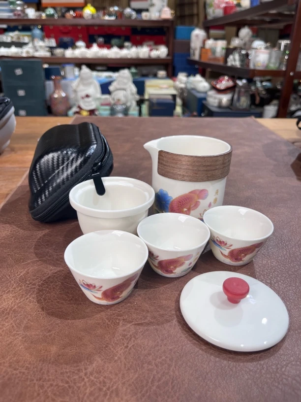 016鱼樂一壶三杯旅行茶具