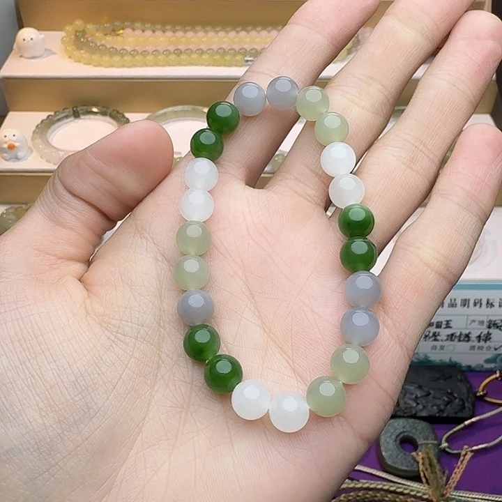 和田玉未镶嵌手链