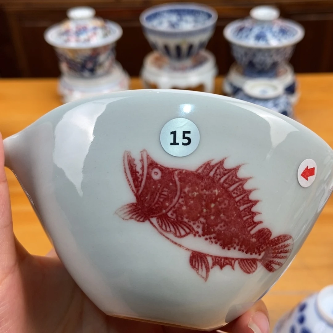 手绘现代茶具非古董
