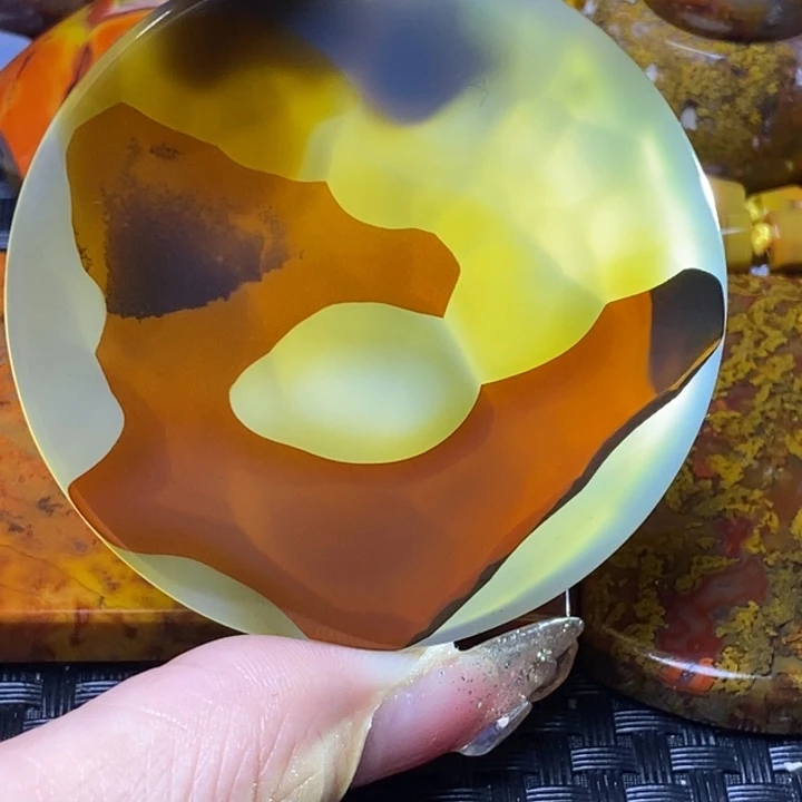 玛瑙/玉髓颈饰足银镀金镶嵌