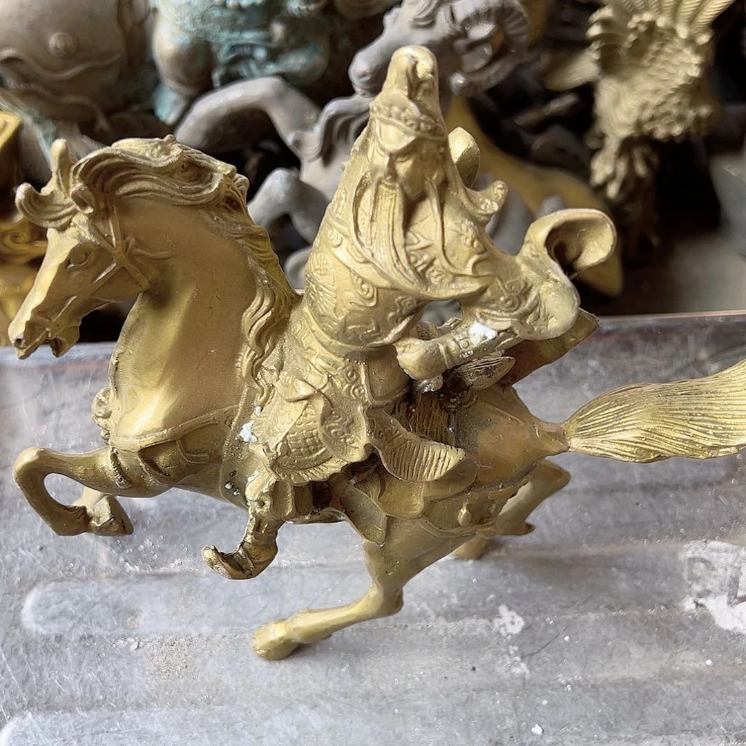 蓝*黄铜摆件工艺品，