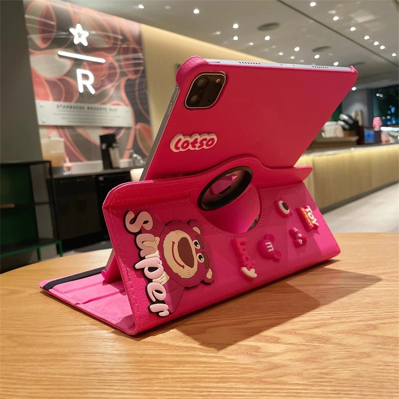 立体硅胶iPadA162025360旋转皮套air4/5保护套10.2壳智能唤醒