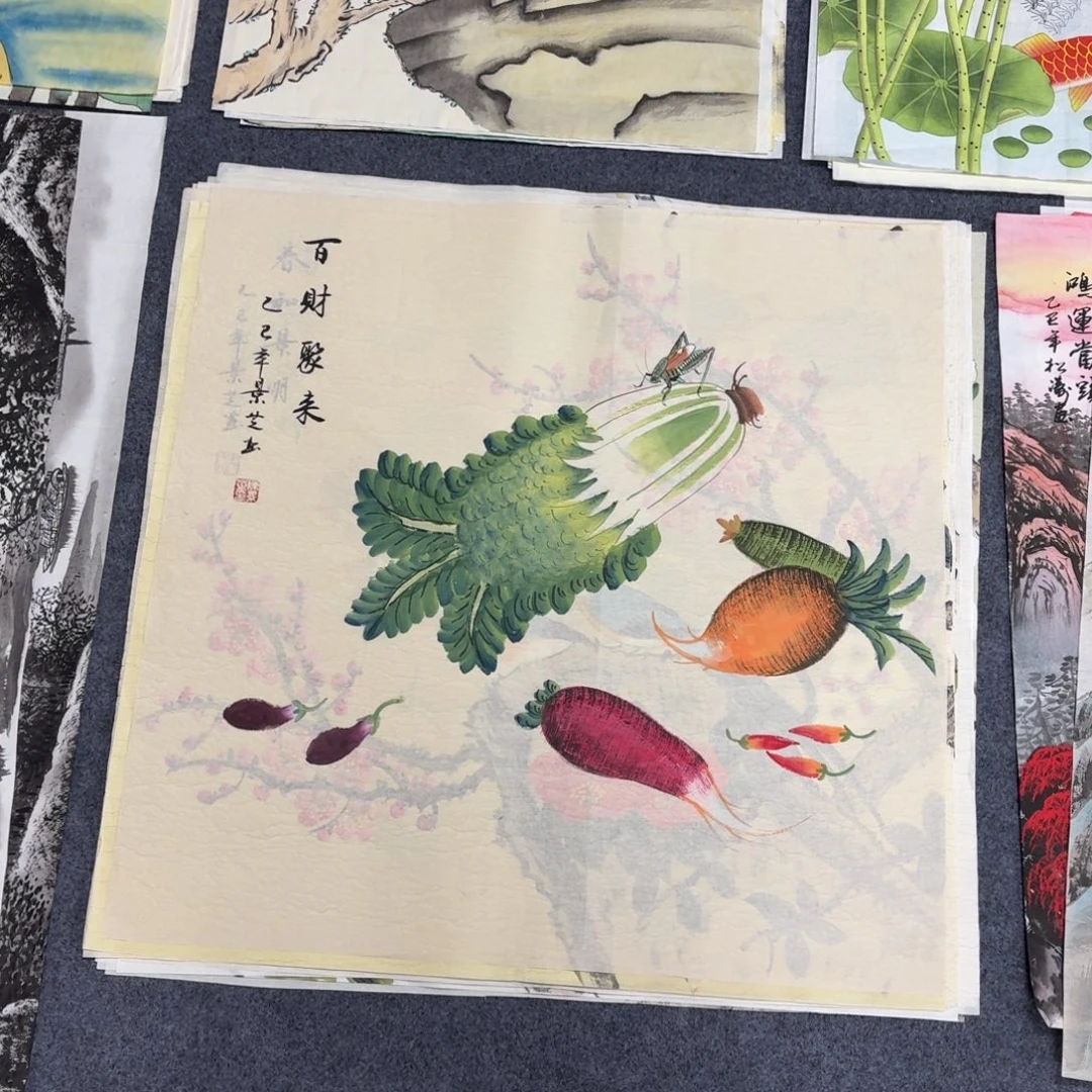国画68×68手绘画画画