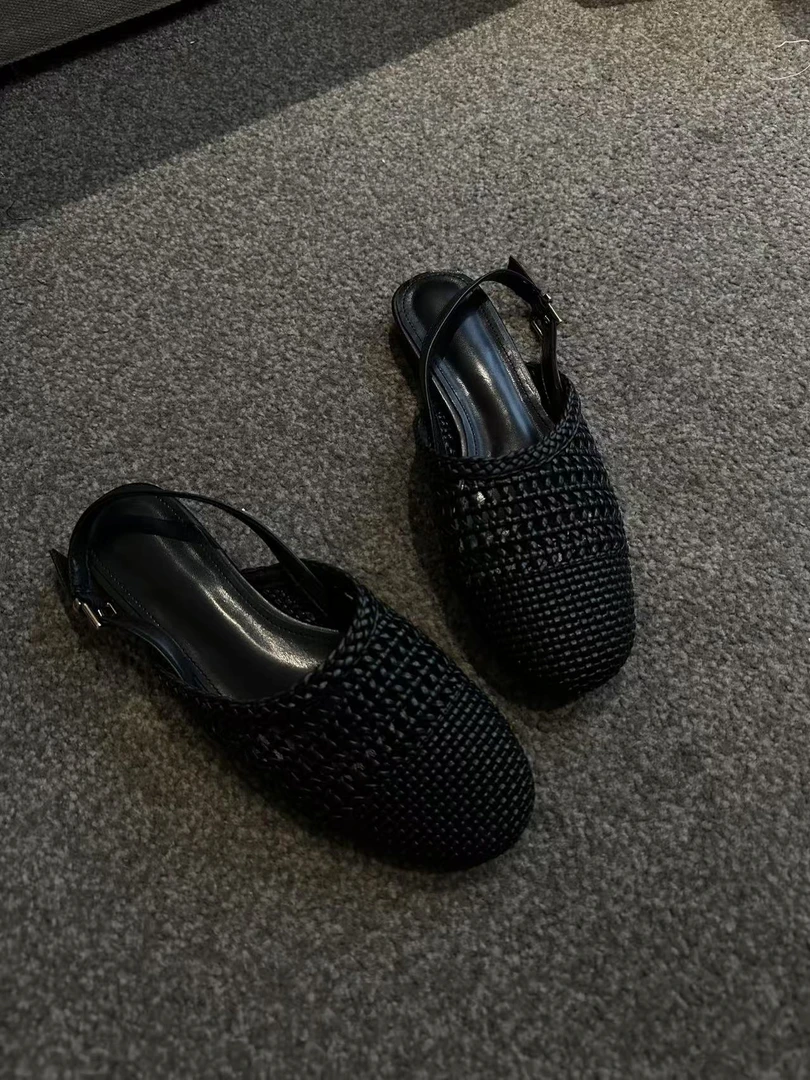 ZCANAL.高品质松弛感手编半拖凉鞋