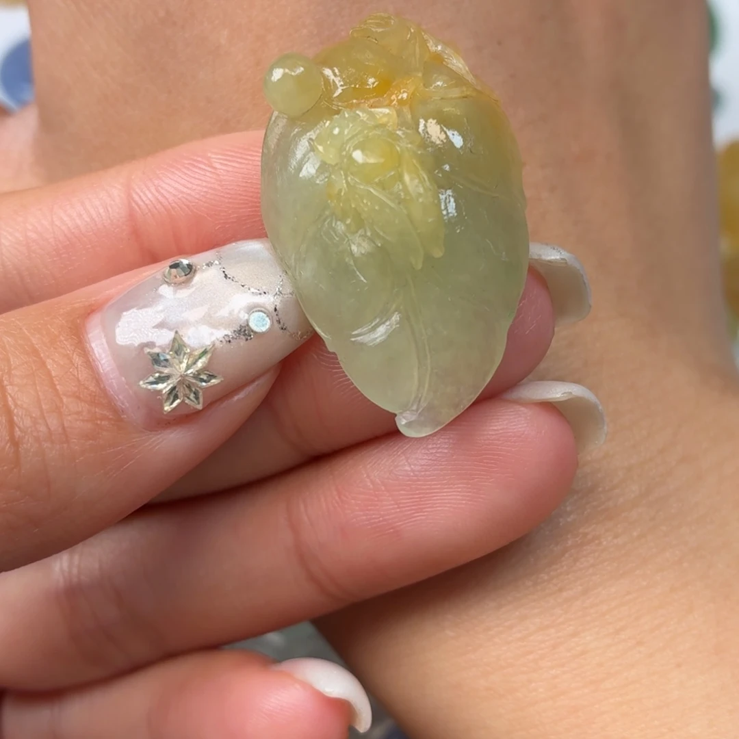 定制翡翠未镶嵌叶子