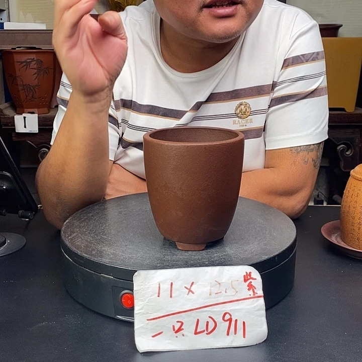 紫砂花盆货号一只LD911