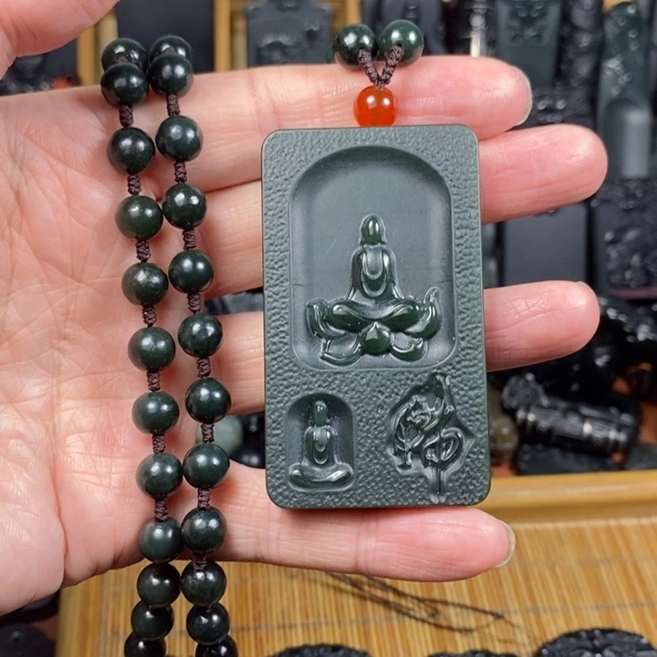 和田玉（青玉）未镶嵌颈饰