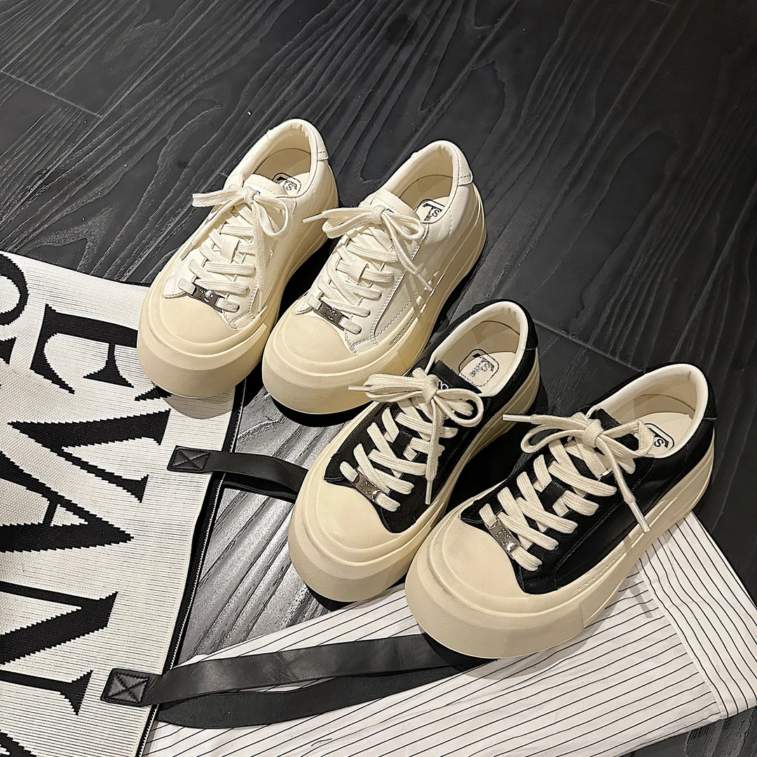 TS休闲鞋2025春季新款大头面包鞋松糕厚底运动休闲鞋