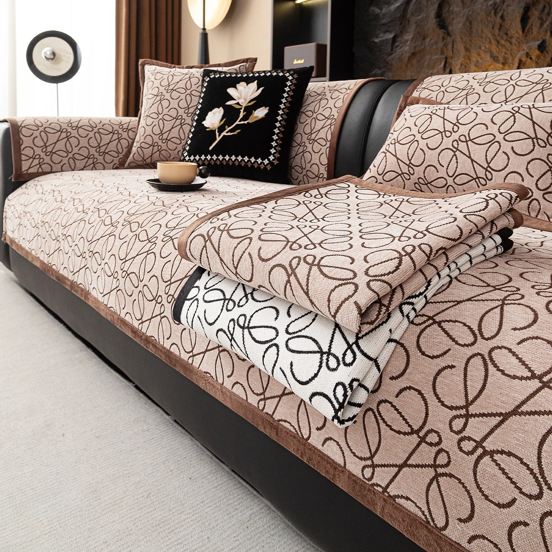 高级感直排沙发盖垫2025新款四季通用固定防滑坐垫防猫抓沙发盖布