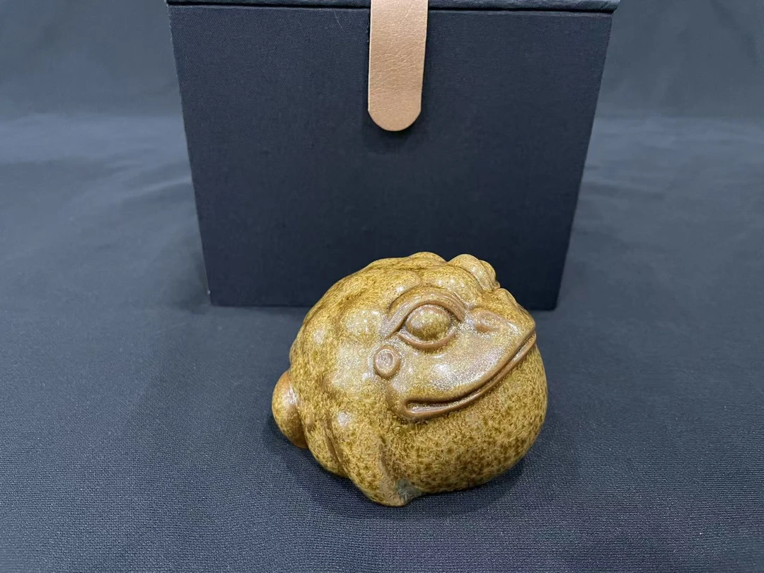 许陶文创【金蟾】钧瓷茶宠手工礼盒装