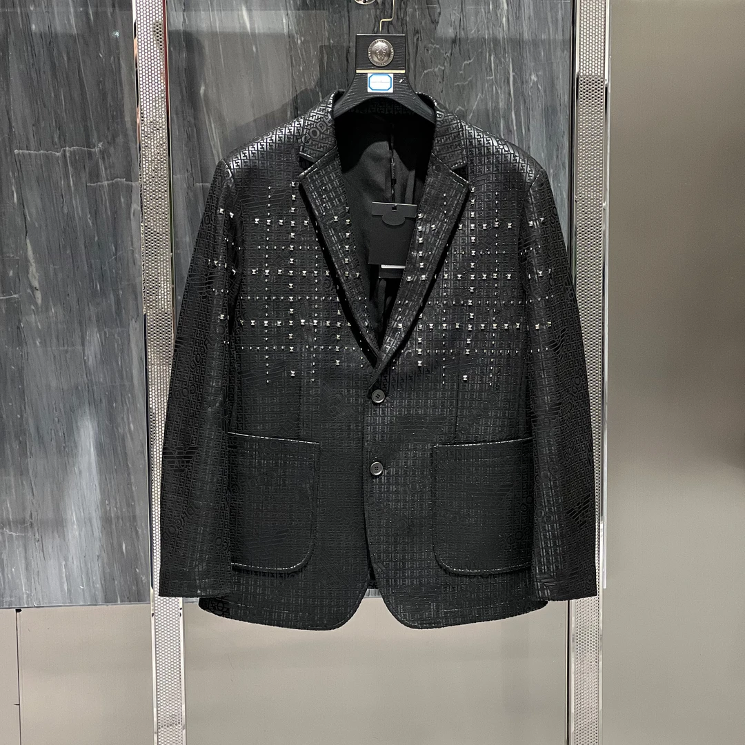 【男狼甄选】男士春季款欧货重工时尚潮流修身休闲百搭 西装