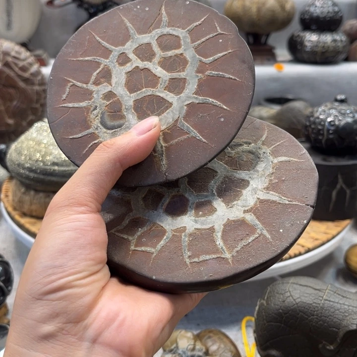 石材龟纹石对石摆件