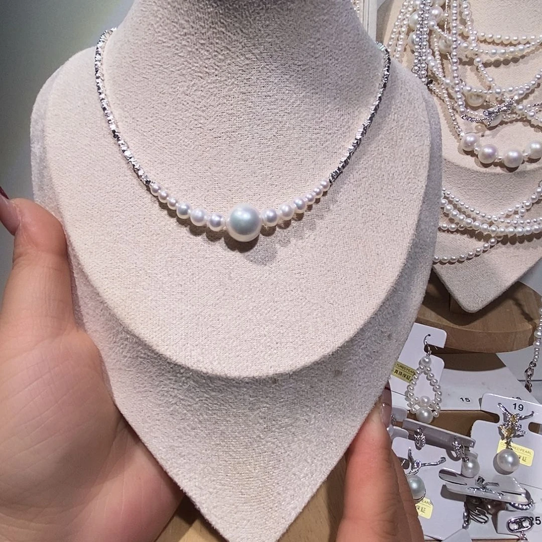 非金属925银纯银碎银子设计路路通项链