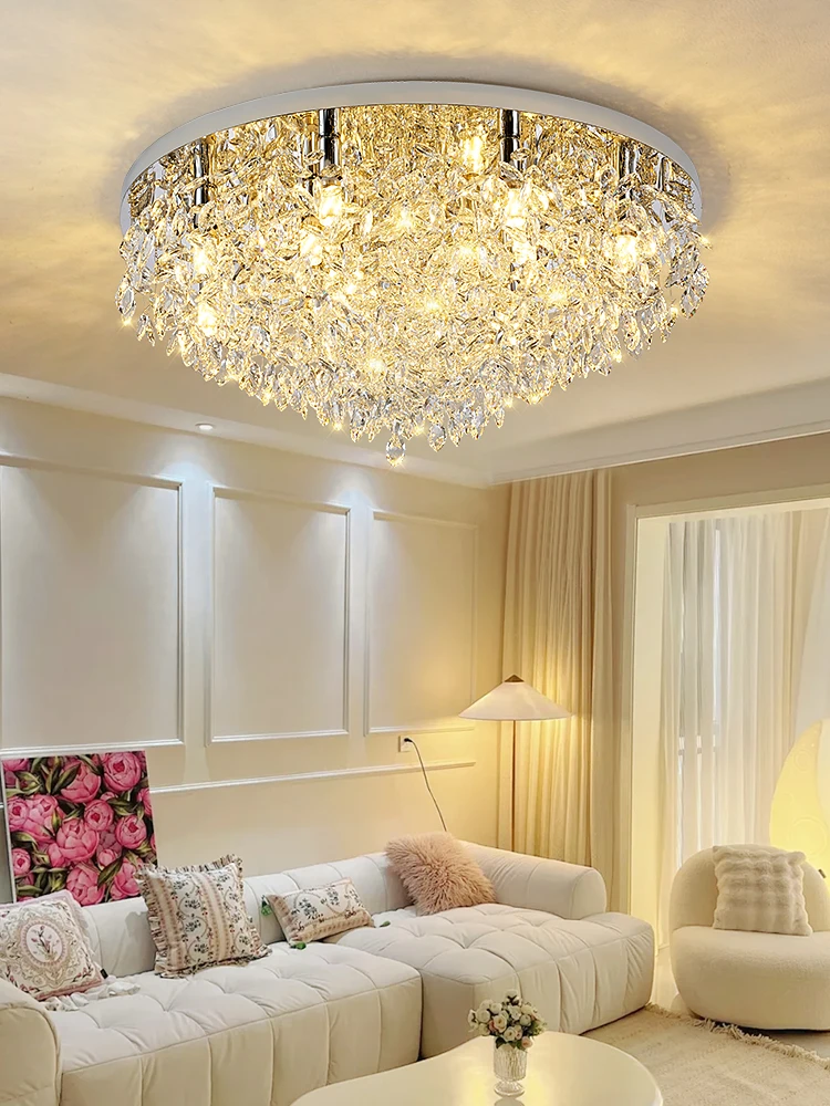 吸顶灯卧室灯主卧2025年新款房间灯现代简约书房灯水晶灯客厅主灯