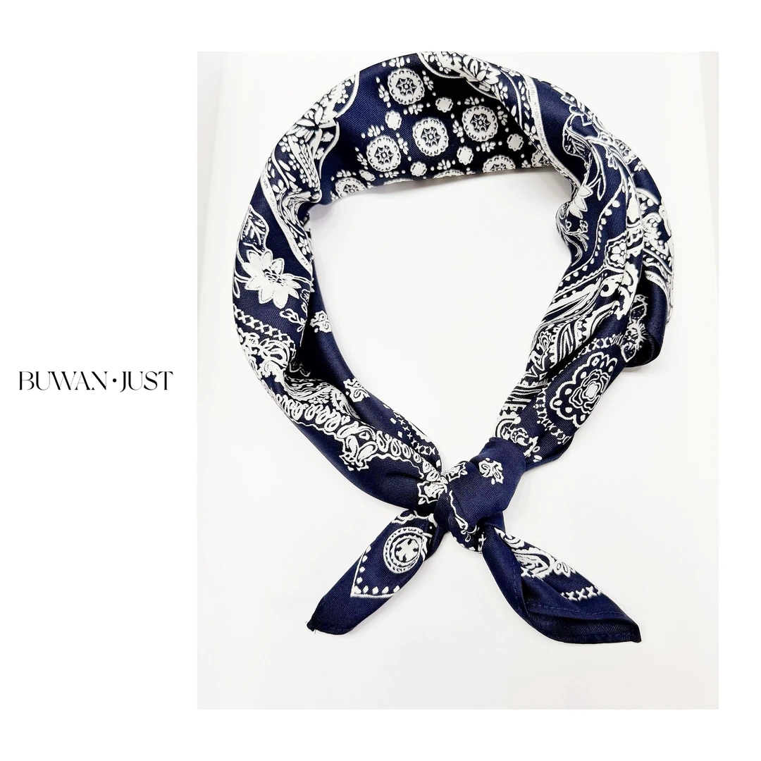 BUWANJUST 高品定制百搭舒适腰果花丝巾 B1307