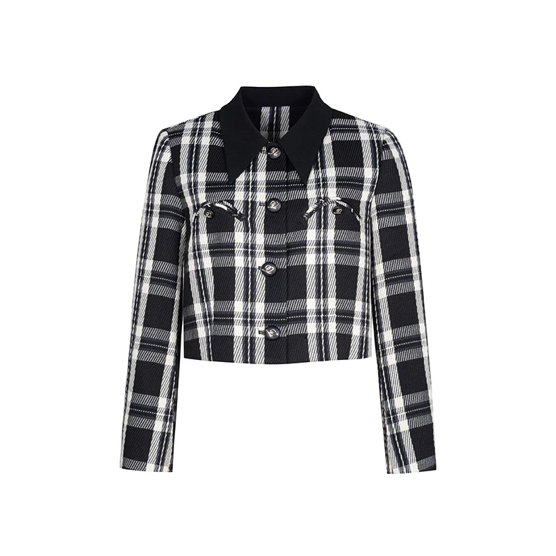 【小花专属】商场同款春秋新品色织格斜纹西装外套N201A41312A