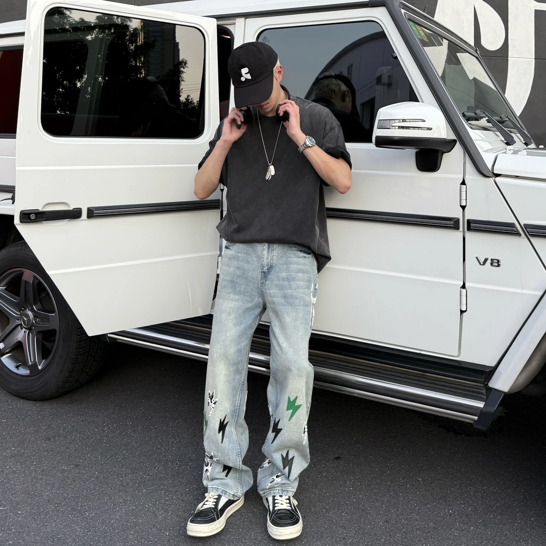 【EstX】夏季美式直筒牛仔裤501版型宽松#131515