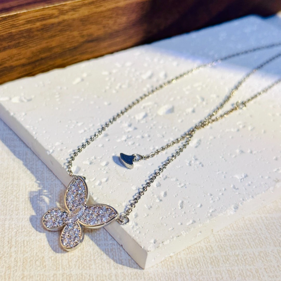 铜合金锆石项链 小众设计时尚精致款项链2920