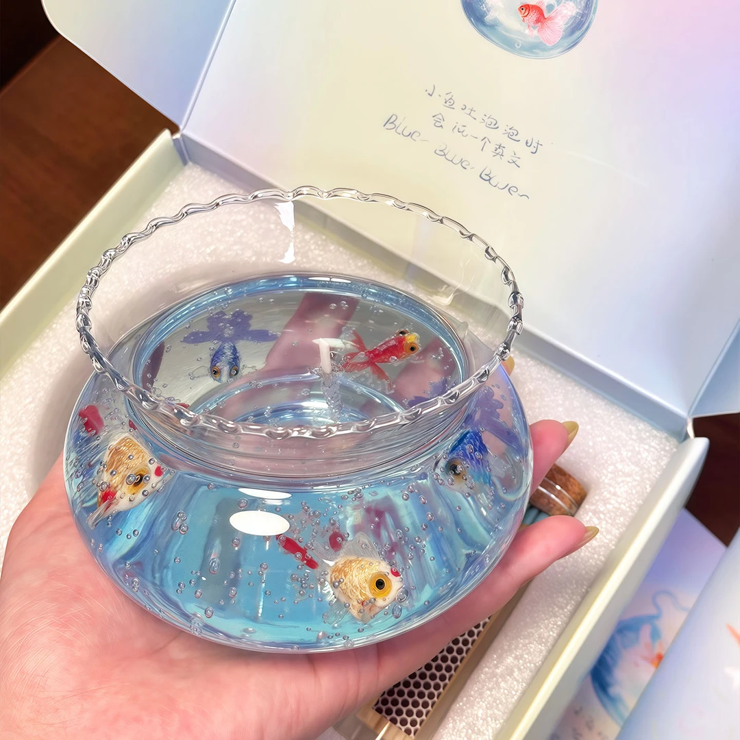 泡泡鱼缸香薰蜡烛氛围感家用生日礼物送女朋友闺蜜高级感小众创意