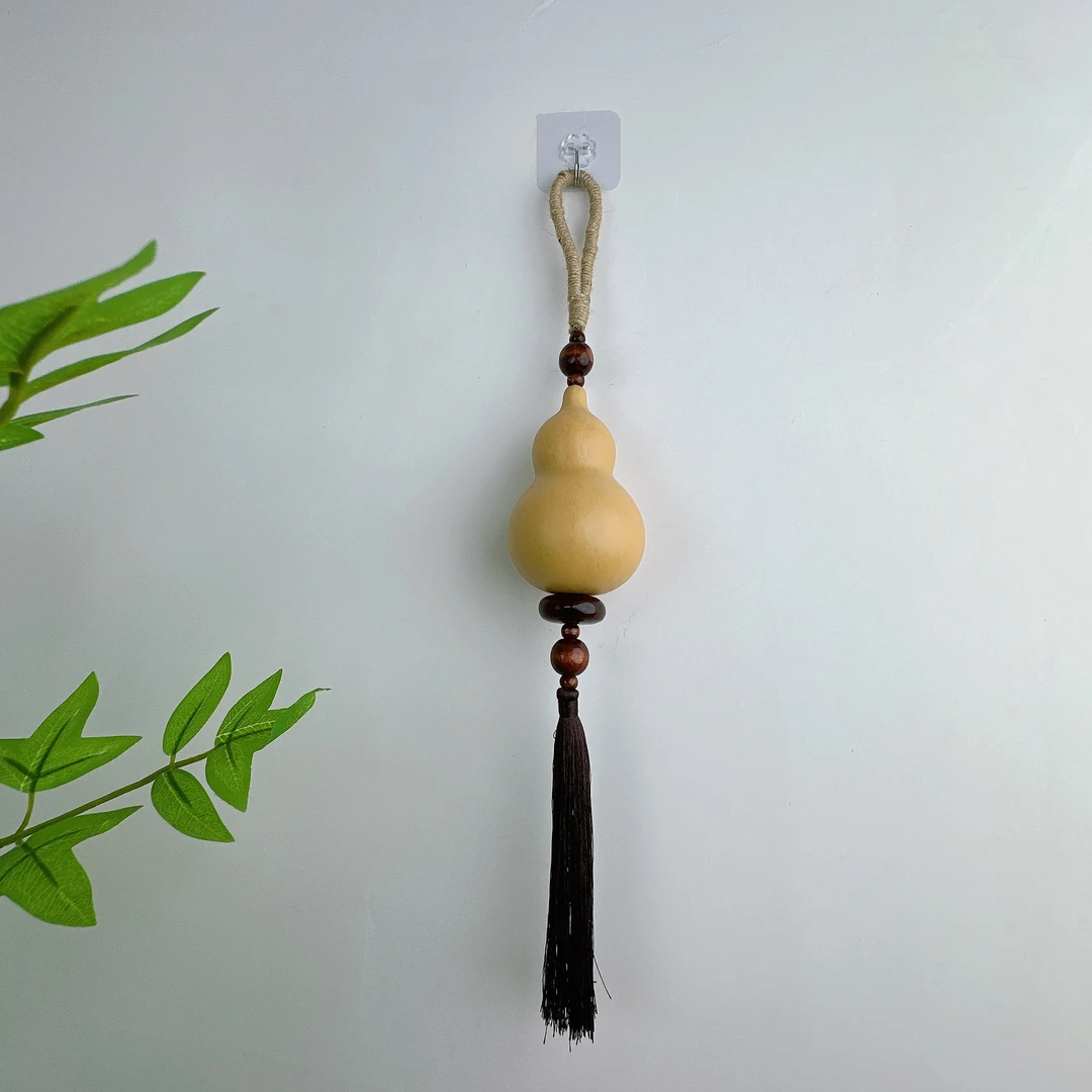 天然纯手工编织带流苏精品一帆风顺葫芦挂饰玄关卧室书房茶室挂件