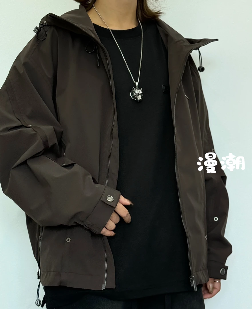 秋季连帽男男款美式港风飞行夹克防风休闲时尚外套