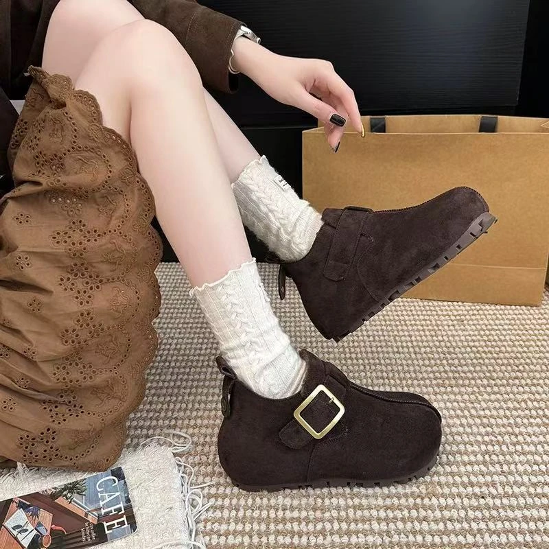 伊迪漫定制冬日软栗博肯鞋（内增高2-3CM）6211