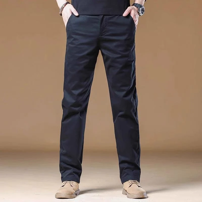 2025秋季新款时尚高级感休闲裤男士宽松弹力直筒西裤商务长裤子男
