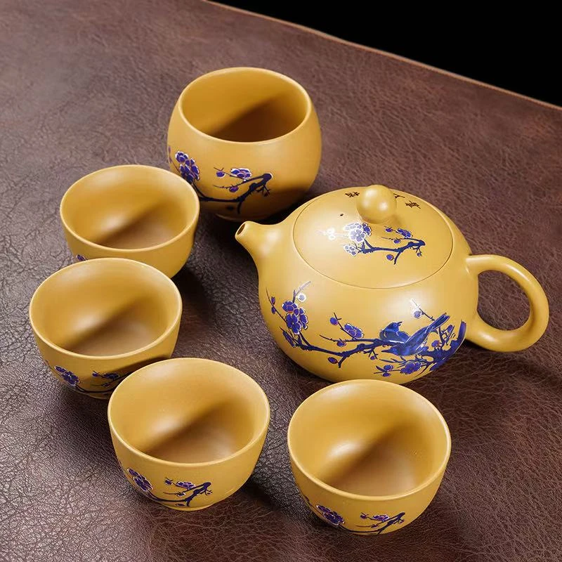 喜上眉梢变色黄金段西施一壶五杯