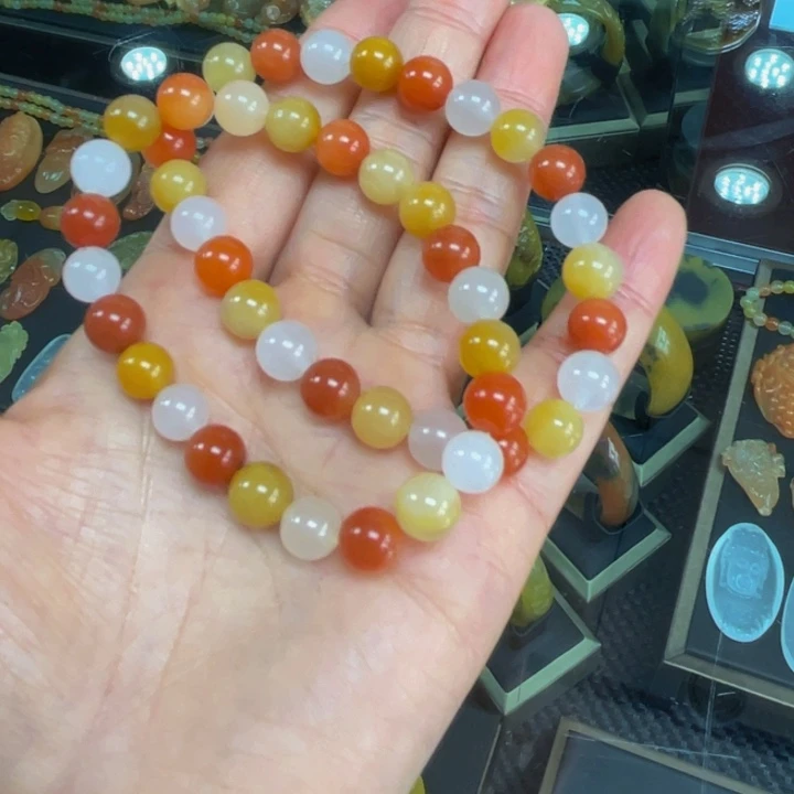 石英质玉手串未镶嵌黄****方