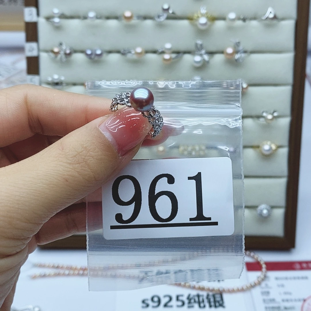 淡水珍珠戒指银S925镶嵌谢****6961