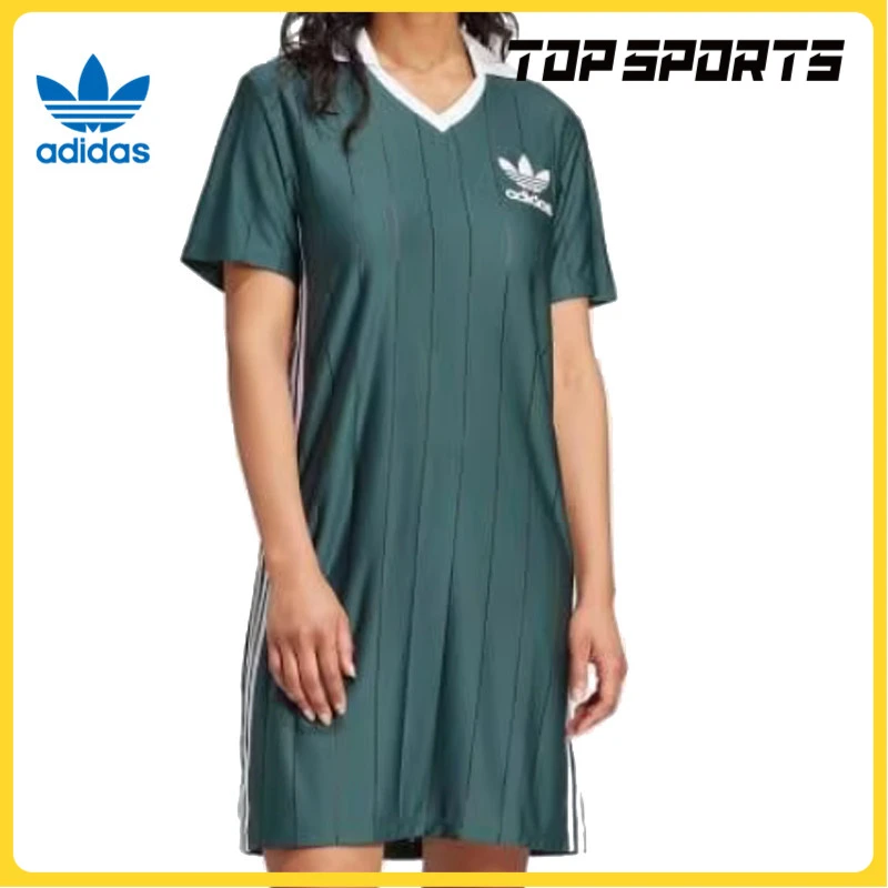 adidas Originals阿迪三叶草女子3 S PNST DRESS短袖连衣裙IX5507