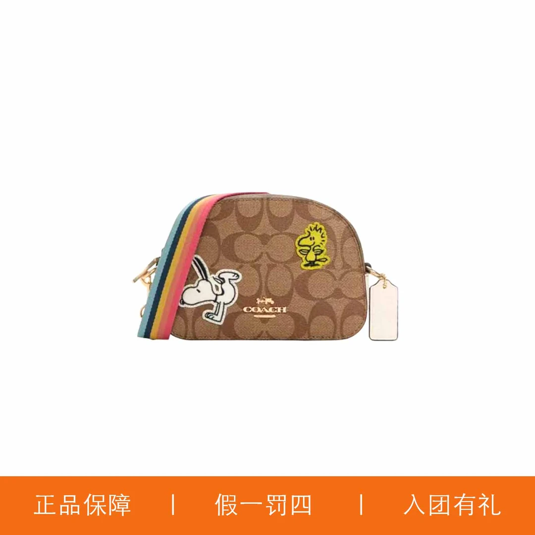 95新 COACH/蔻驰 蔻驰焦糖印花馒头包/C2866/17X12X5
