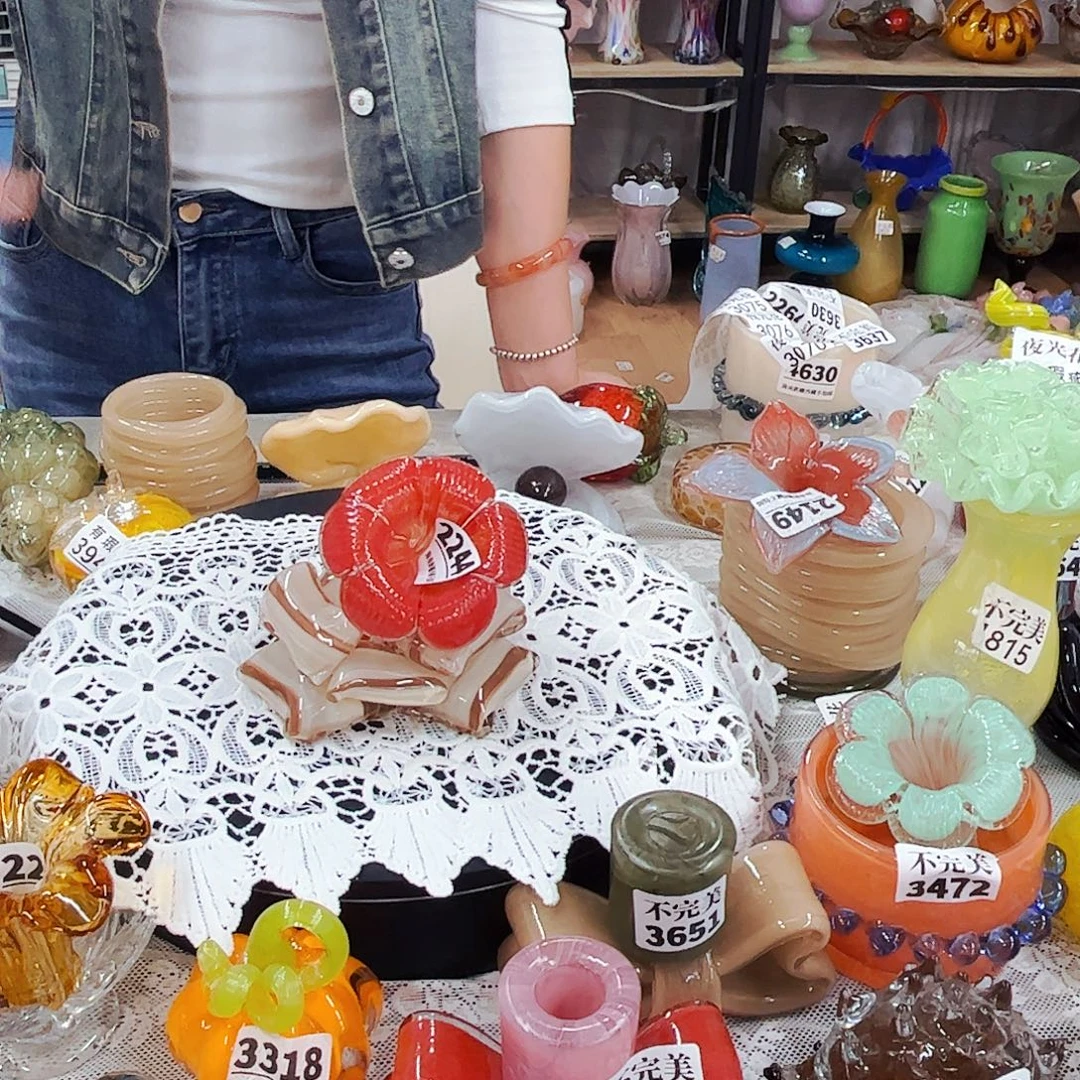 一套1花1烛台 家悦琉璃工艺品
