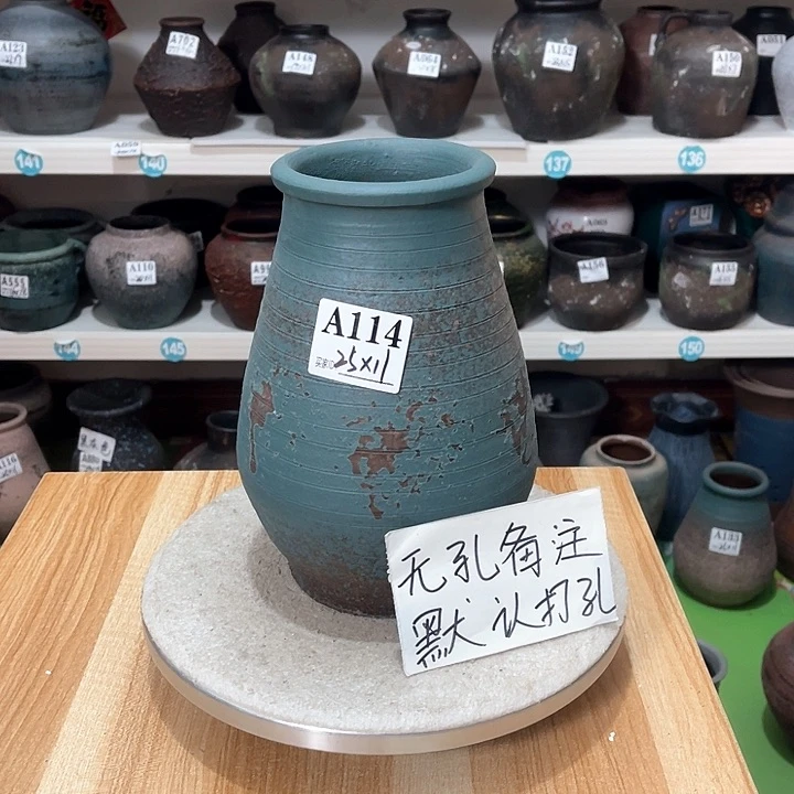 红陶手工制作工艺花盆