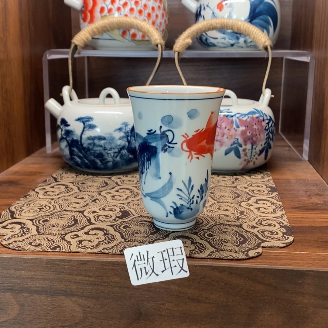 釉下彩老陶泥手工绘制
