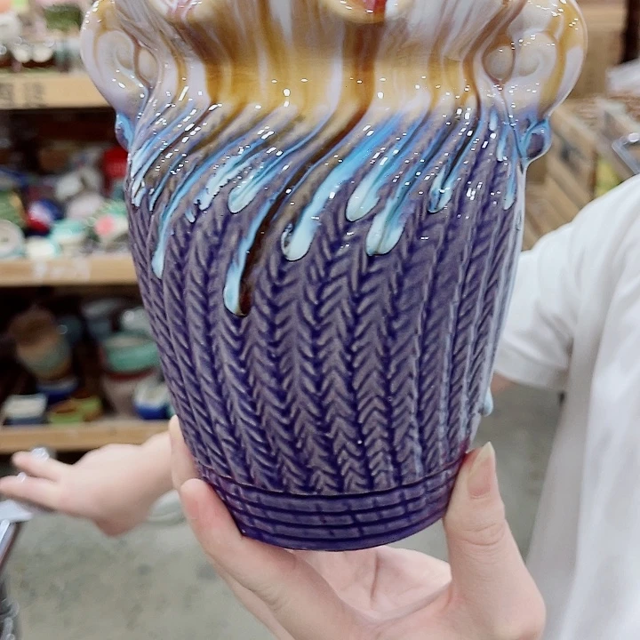 有孔，凑10元包邮陶瓷花盆发货！