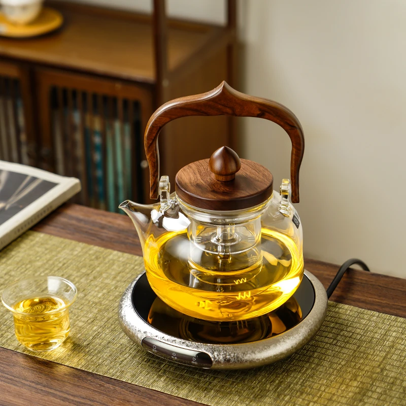 小坐z8（银白）+木莲壶套装家用耐热加厚煮茶电陶炉家用蒸茶煮茶1