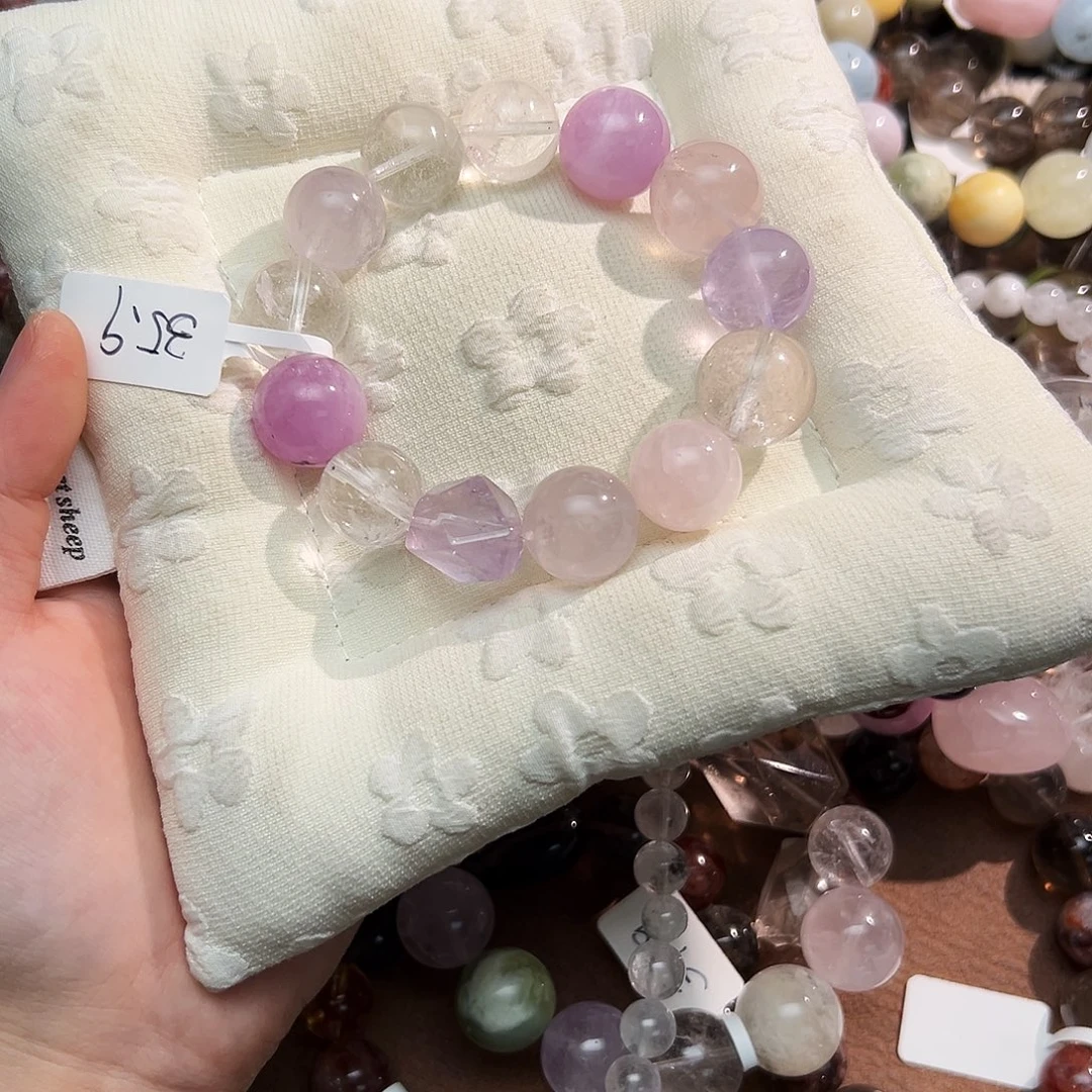 烟晶银S925镶嵌手链优雅