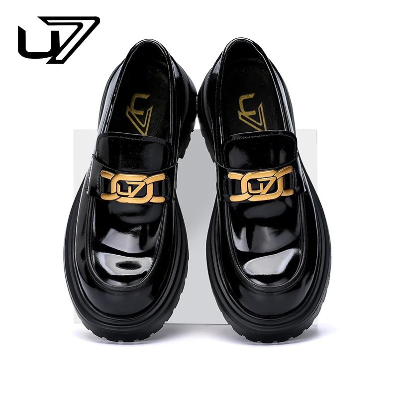 U7官方品牌男鞋时尚百搭高端舒适男士轻奢商务休闲皮鞋2025598