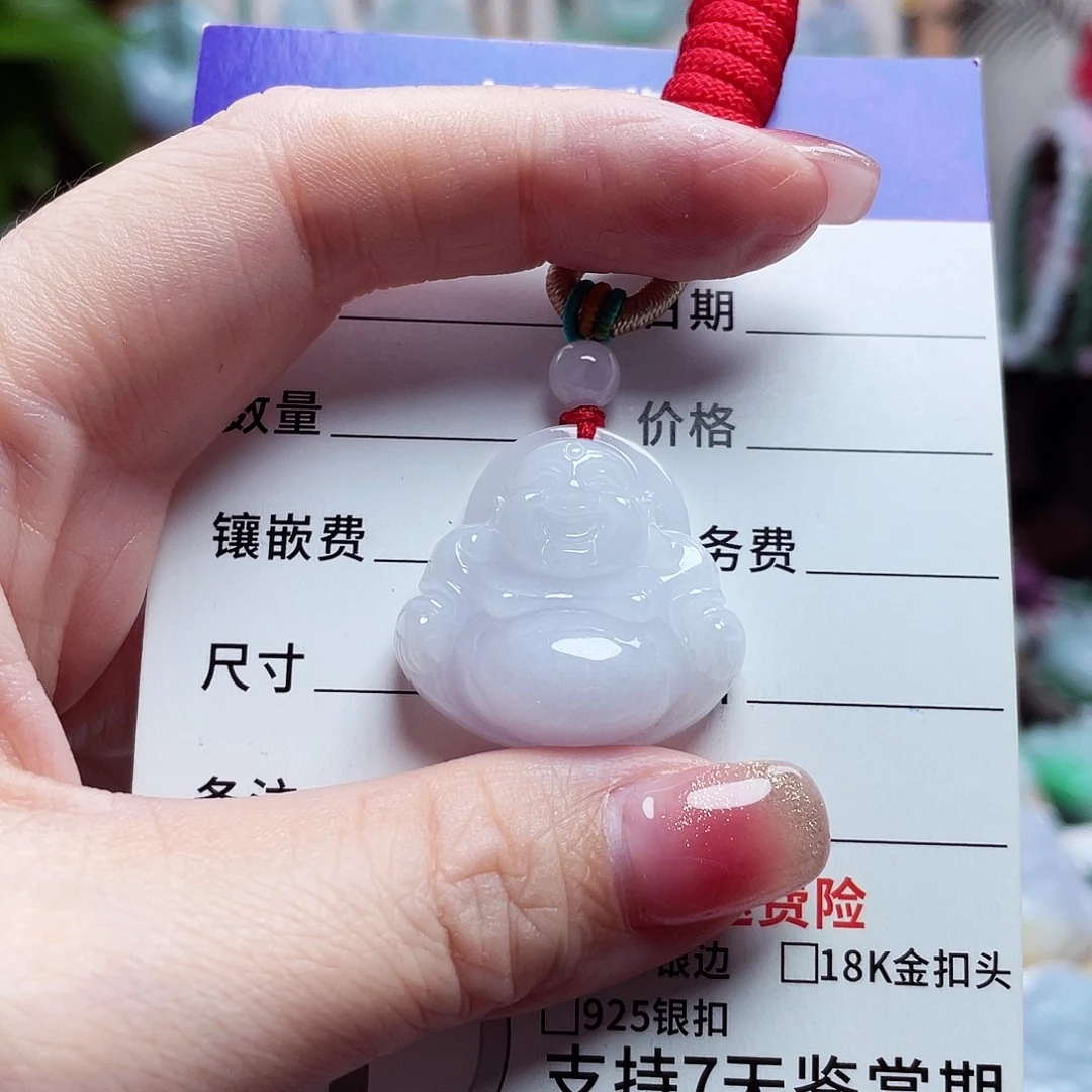 翡翠未镶嵌颈饰佛公37