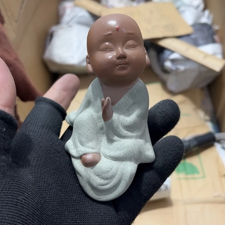 瓷片茶摆件工艺品摆件666
