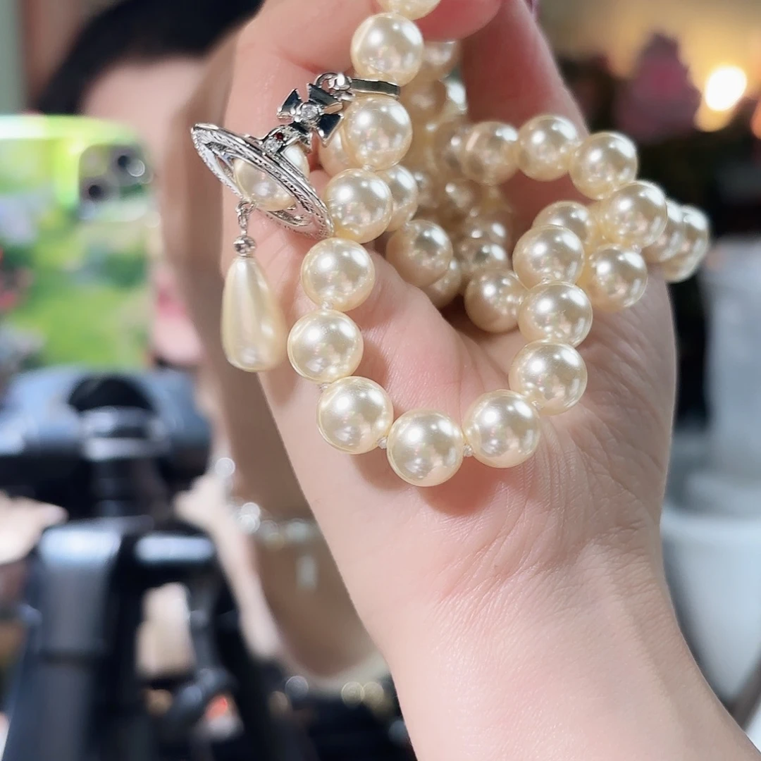 琉璃纯铜合金项链银色