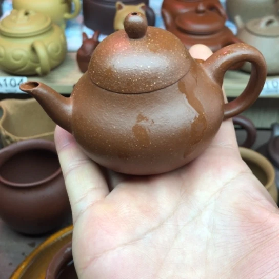 紫砂茶壶将坡泥梨形100豪升左右