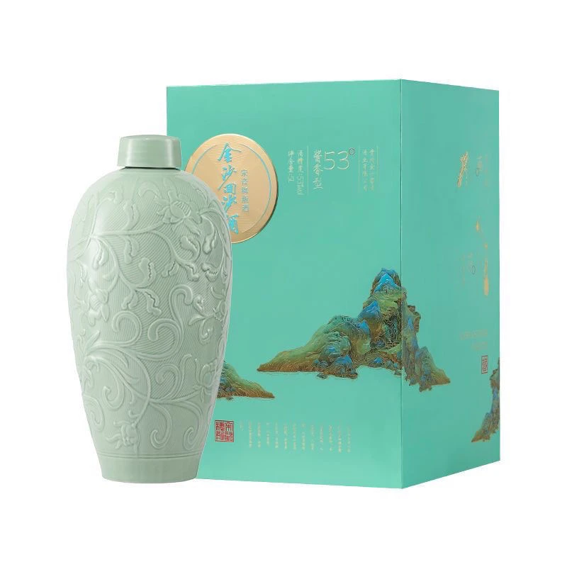 金沙回沙酒金沙宋瓷梅瓶53度5L酱香型53度5L