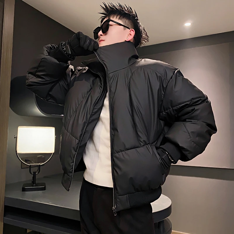 棉服男款冬季爆款外套2024新款高级感加厚保暖棉袄子潮牌立领棉衣