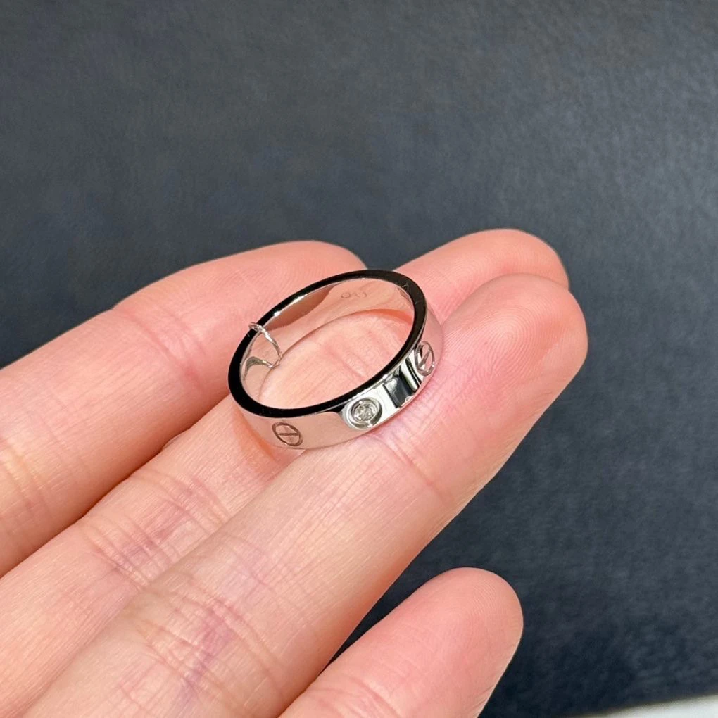 99新 Cartier/卡地亚 52码  色love戒指