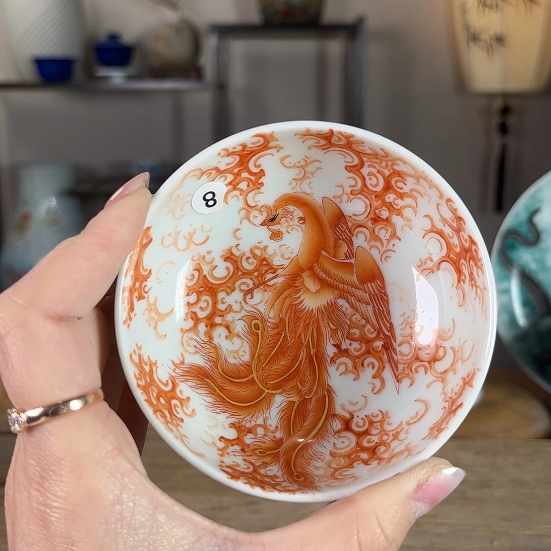 杯景德镇陶瓷柴烧多人